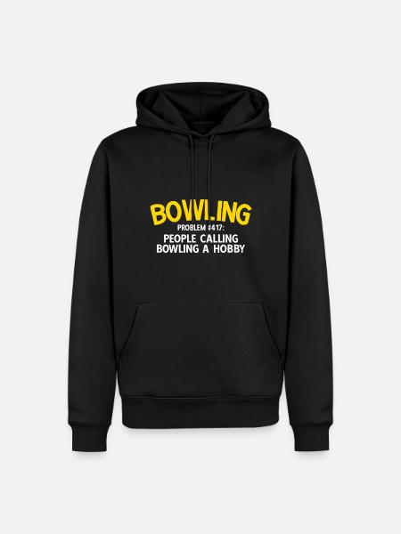 Bowling - Männer Premium Bio Hoodie - Schwarz