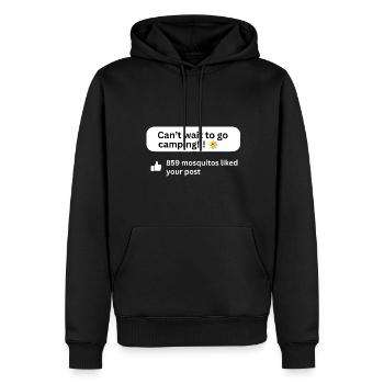 Camping Camper Mosquito Like Thumbs Up Funny Fun - Sweat à capuche Premium bio Homme - noir - Devant - Nico (187cm)