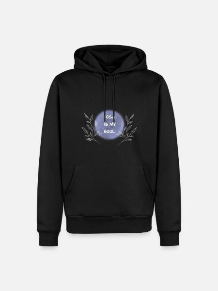 Yoga - Mannen Premium Bio hoodie - zwart