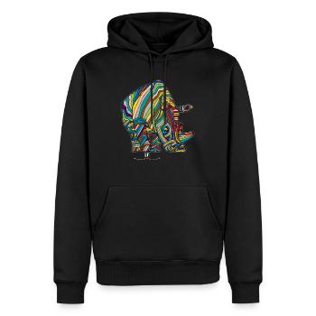Nashörner sind wie Einhörner... nur dicker - Männer Premium Bio Hoodie - Schwarz - Vorne - Nico (187cm)