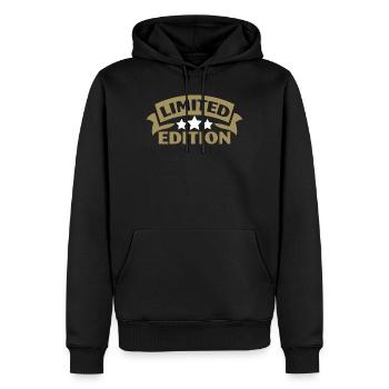 Limited Edition - Sweat à capuche Premium bio Homme - noir - Devant - Nico (187cm)