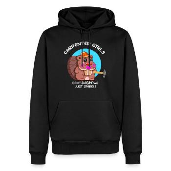 Carpenter Girls Don't Sweat We Just Sparkle Woodwo - Männer Premium Bio Hoodie - Schwarz - Vorne - Nico (187cm)