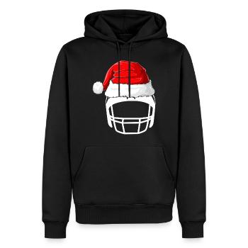 Weihnachts Footballhelm Weihnachten Football - Männer Premium Bio Hoodie - Schwarz - Vorne - Nico (187cm)