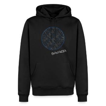 Bavaria - Männer Premium Bio Hoodie - Schwarz - Vorne - Nico (187cm)