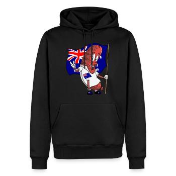 Australische Schweinsbratwurst - Männer Premium Bio Hoodie - Schwarz - Vorne - Nico (187cm)