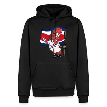 Porc costaricain Bratwurst - Sweat à capuche Premium bio Homme - noir - Devant - Nico (187cm)