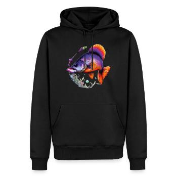 Tauchen Sie ein in die bunte Welt der tropischen Fische - Männer Premium Bio Hoodie - Schwarz - Vorne - Nico (187cm)