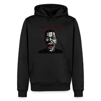 Verrückt aussehender Mann, stolzer Nightcrawler - Männer Premium Bio Hoodie - Schwarz - Vorne - Nico (187cm)