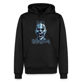 Proud Nightcrawler, oiseau de nuit, effrayant - Sweat à capuche Premium bio Homme - noir - Devant - Nico (187cm)
