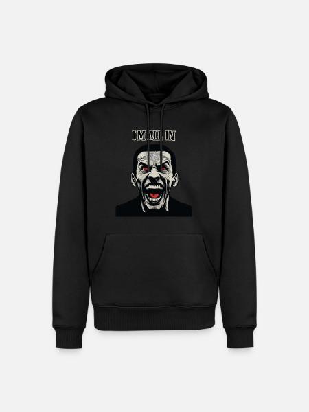 A Crazy Looking Man, I'm All In - Men’s Premium Organic Hoodie - black