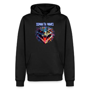 Snake Face, reptile , Smooth Moves - Men’s Premium Organic Hoodie - black - Front - Nico (187cm)