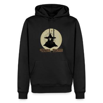Hexe, bitte, Halloween - Männer Premium Bio Hoodie - Schwarz - Vorne - Nico (187cm)