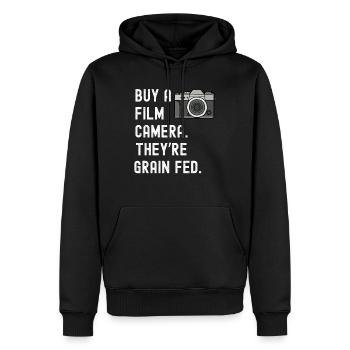 Filmkamera Korn gefüttert lustige Fotografie Geschenk - Männer Premium Bio Hoodie - Schwarz - Vorne - Nico (187cm)
