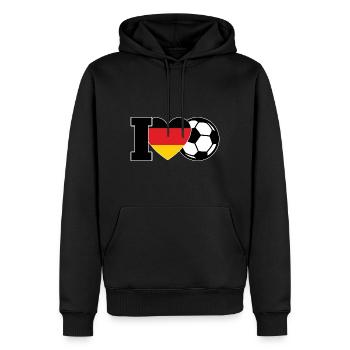 Fußballer Fußballmannschaft Fußball - Männer Premium Bio Hoodie - Schwarz - Vorne - Nico (187cm)