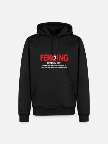 Fechten - Männer Premium Bio Hoodie - Schwarz