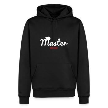 Master Hut 2022 Abschluss Geschenk Mastertitel - Männer Premium Bio Hoodie - Schwarz - Vorne - Nico (187cm)