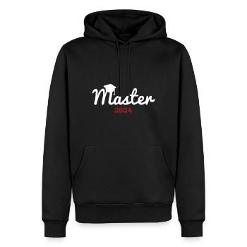 Master Hut 2024 Abschluss Mastertitel Student - Männer Premium Bio Hoodie - Schwarz - Vorne - Nico (187cm)