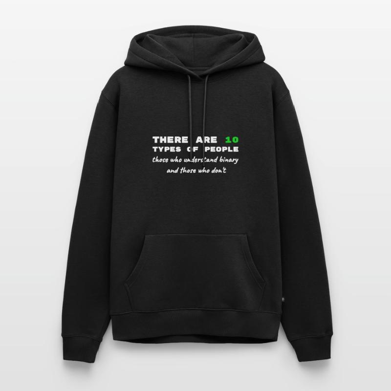 Binär Code lustige Sprüche Computer Computerarbeit Männer Premium Bio Hoodie