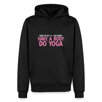 Yogalehrer Spruch Für Yogi Yoga - Männer Premium Bio Hoodie - Schwarz - Vorne - Nico (187cm)