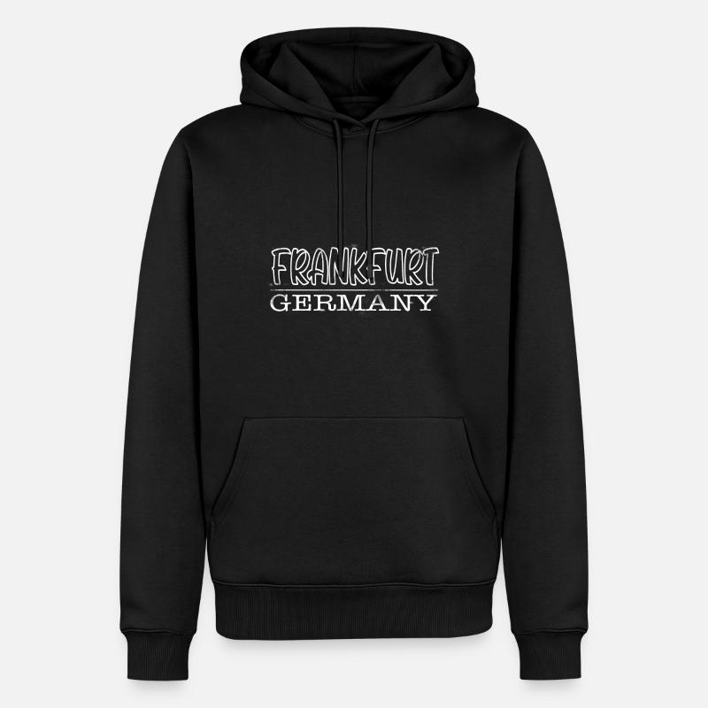 Francfort - Sweat à capuche Premium bio Homme - noir