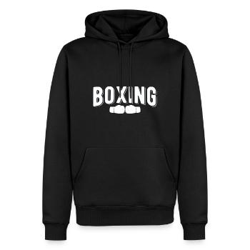 Boxsport Boxing - Männer Premium Bio Hoodie - Schwarz - Vorne - Nico (187cm)