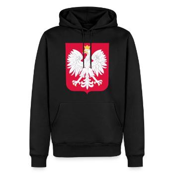 Polen - Männer Premium Bio Hoodie - Schwarz - Vorne - Nico (187cm)