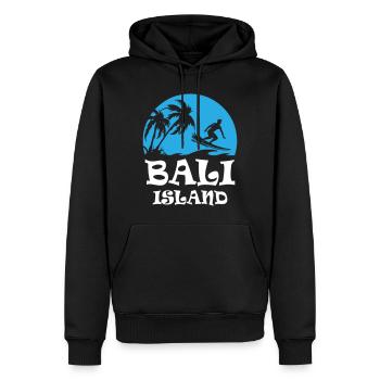 Bali Island - Männer Premium Bio Hoodie - Schwarz - Vorne - Nico (187cm)