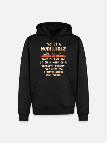 Nudelholz - Männer Premium Bio Hoodie - Schwarz