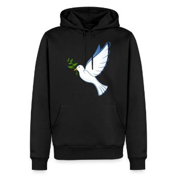 Wunderschöne weisse Taube - Männer Premium Bio Hoodie - Schwarz - Vorne - Nico (187cm)