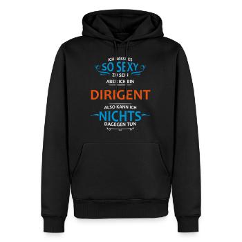 Dirigent Beruf - Männer Premium Bio Hoodie - Schwarz - Vorne - Nico (187cm)