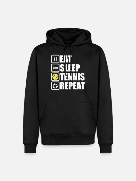 eat sleep tennis repeat - Men’s Premium Organic Hoodie - black