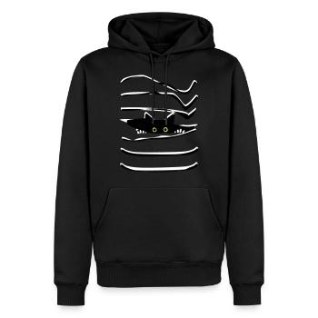 Mieze - Männer Premium Bio Hoodie - Schwarz - Vorne - Nico (187cm)