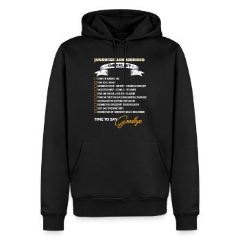 Junggesellenabschied Checklist - Männer Premium Bio Hoodie - Schwarz - Vorne - Nico (187cm)