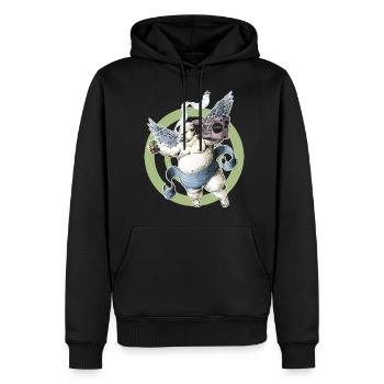 Bad-Beerdrinking-Angel - Sweat à capuche Premium bio Homme - noir - Devant - Nico (187cm)