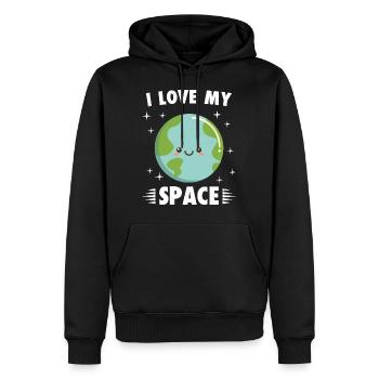 Astronomie Planète Terre Science Teacher - Sweat à capuche Premium bio Homme - noir - Devant - Nico (187cm)
