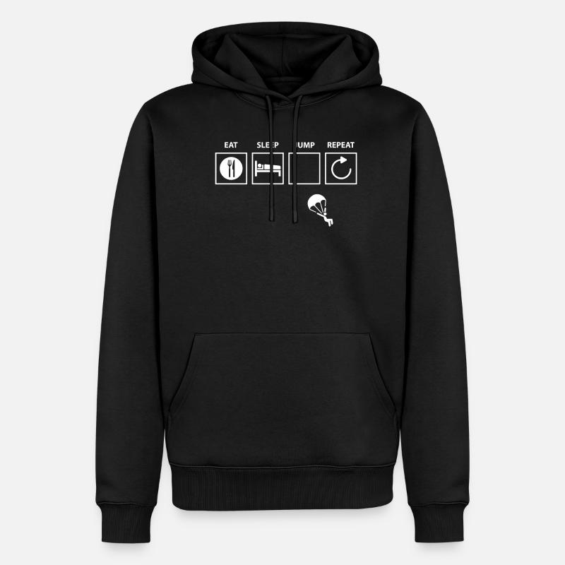 Skydiving shirt & Parachute cadeau - Sweat à capuche Premium bio Homme - noir