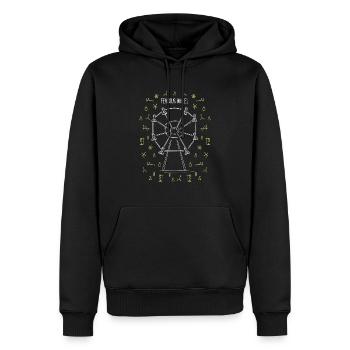 La grande roue de la chimie ! - Cadeau - Sweat à capuche Premium bio Homme - noir - Devant - Nico (187cm)