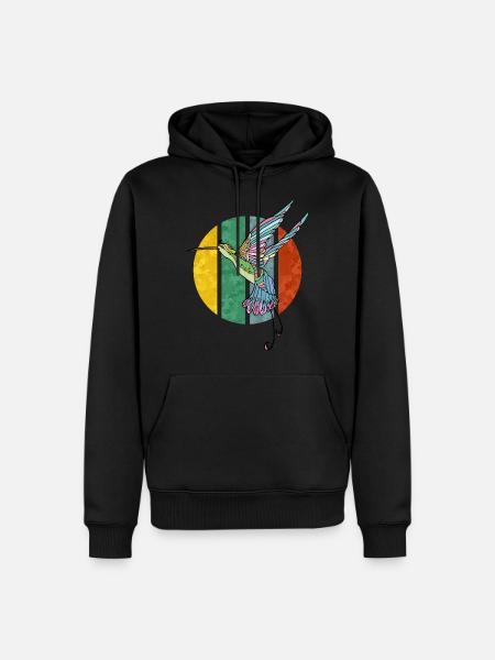 Kolibri - Männer Premium Bio Hoodie - Schwarz