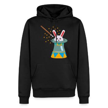 Circus bunny rabbit bunny - Men’s Premium Organic Hoodie - black - Front - Nico (187cm)