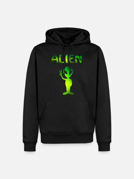 alien - Men’s Premium Organic Hoodie - black