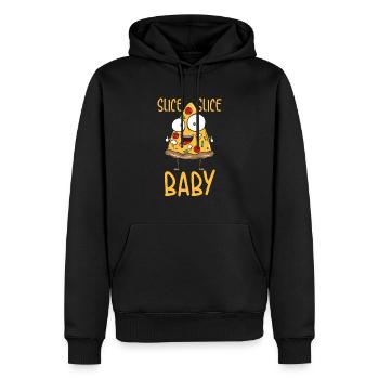 Amoureux de la pizza! Nourriture cadeau parfait cadeau - Sweat à capuche Premium bio Homme - noir - Devant - Nico (187cm)