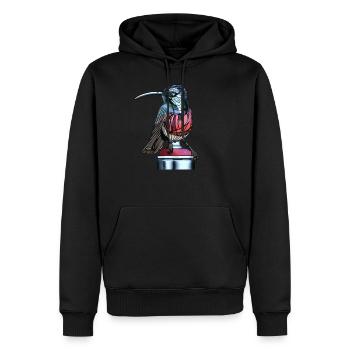 Oiseau en aérosol - Sweat à capuche Premium bio Homme - noir - Devant - Nico (187cm)
