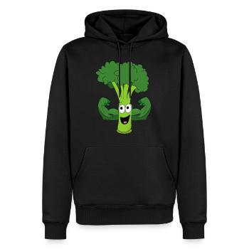 Brokkoli Gewicht Abnehmen Gemüse Gesund Diät - Männer Premium Bio Hoodie - Schwarz - Vorne - Nico (187cm)