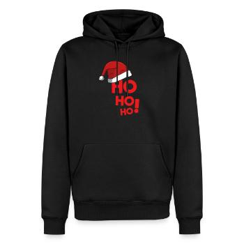 Ho Ho Ho Weihnachten Weihnachten Winterurlaub Santa - Männer Premium Bio Hoodie - Schwarz - Vorne - Nico (187cm)