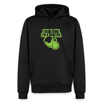 Faites-moi confiance, je suis un chien vétérinaire vétérinaire Dogtor Funny - Sweat à capuche Premium bio Homme - noir - Devant - Nico (187cm)