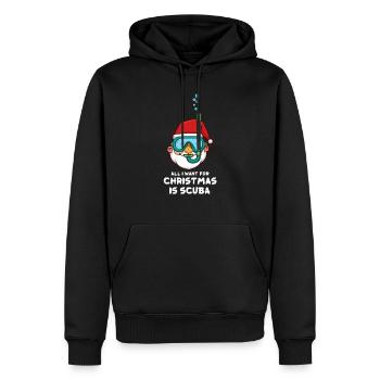 All I Want For Christmas Is Scuba Xmas Scuba Diver - Men’s Premium Organic Hoodie - black - Front - Nico (187cm)