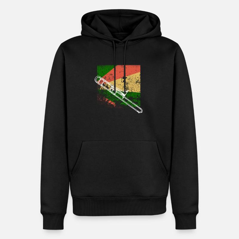 trombone - Sweat à capuche Premium bio Homme - noir