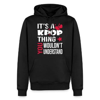 You Wouldn't Understand KPOP - Männer Premium Bio Hoodie - Schwarz - Vorne - Nico (187cm)