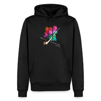Alphorn - Männer Premium Bio Hoodie - Schwarz - Vorne - Nico (187cm)