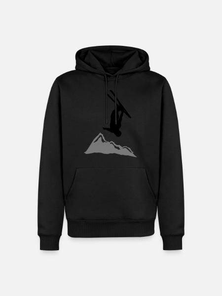 freefall_mountain - Men’s Premium Organic Hoodie - black